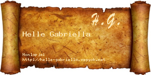 Helle Gabriella névjegykártya