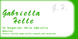 gabriella helle business card